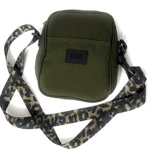 PINK VICTORIA SECRET Taffeta Crossbody Sports Bag In Olive Green Camo